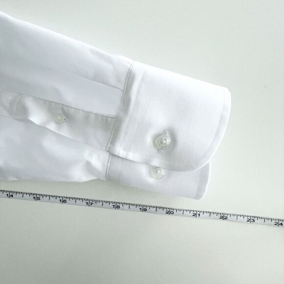 Town & Country Mens Button Down Shirt Long Sleeve Classic Fit White Medium - Picture 6 of 7